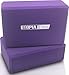 Sturdy and Dense Foam Yoga Block (set of 2) - Purple Color, Slip Resistant, 3 x 6 x 9 Inch - by Utopia Home