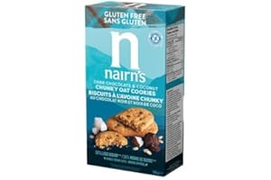 Nairn’s – Dark Chocolate & Coconut Chunky Oat Cookies | Made with Gluten Free Wholegrain Oats | High Fibre | Vegetarian | No 