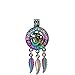 10X/lot Rainbow Dream Catcher Owl Leaves Animals Paw Elephant Insect Yoga Beads Cage Pendant Locket