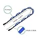 Vetoo Yoga Strap,Stretch Strap Exercise Physical Therapy Pilates, Dance and Gymnastics with 8 Loops Fitness Strength Training Rope Nonelastic Belt with Carry Bag Bluethumb 2
