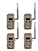 Cuddeback CuddeLink J Series J-1422 Black Flash 20MP Trail Camera 4-Pack with 8 Memory Cards and Focus Reader