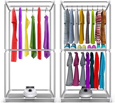 AHB Small Dryer, Household Fast Heating Intelligent Dryer, Foldable Double Stainless Steel Drying Rack, 900W