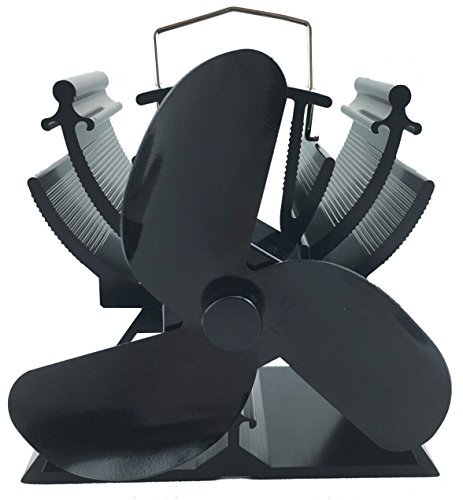 13 cm High, Mini Heat Powered Furnace Fan for Small Space Wood/Log Burner – Environmentally Friendly black