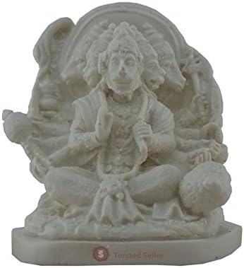 TRUSTED SELLER 5 Face Panch Mukhi Hanuman Ji Statue Idol Handmade Poly Marble Home Decor Art Best Gift