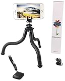 Flexible mini iphone tripod and stand with Bluetooth remote by Obsccura heavy duty 5-pound weight capacity and truly bendable great for all cell phone tablets dslr camera camcorders and GoPro