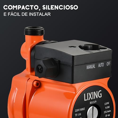 Bomba Pressurizadora Agua 127V 60Hz Bomba Dagua Eletrica Automático Pressurizador Dagua Autoescorvante para Melhora Pressão Agua Casa