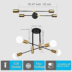 Cimbely 4-Light Mid Century Flush Mount Ceiling