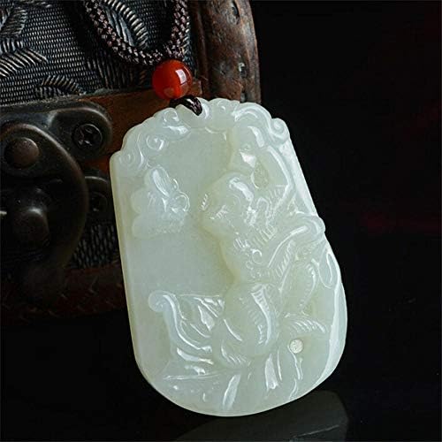Zhiming Hetian Jade Carved Antique 12 Zodiac Monkey Zodiac Jade Jade Pendant