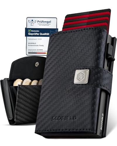 SF SCOFIELD Men's Wallet for 11-12 Cards RFID Protection Wallet Wallets for Men Smart Wallet Credit Card Holder Slim Wallet Card Holder Small