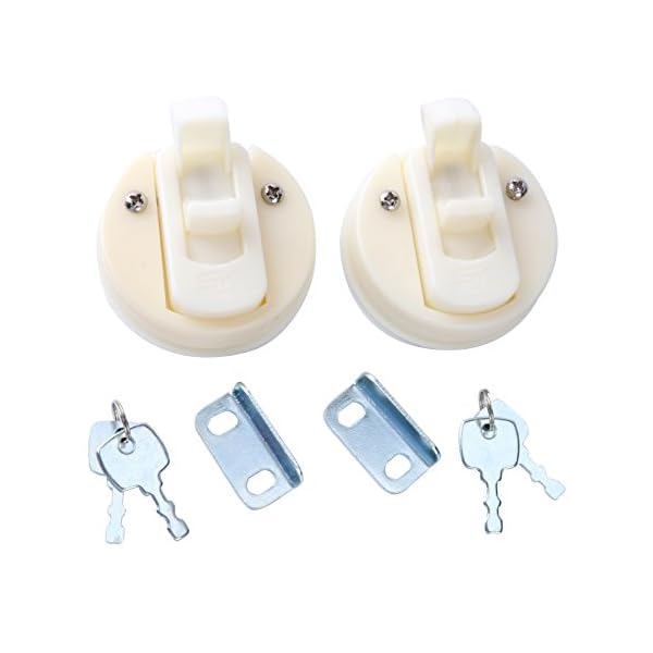 Amarine-made-White-2-Flush-Pull-Slam-Latch-for-Boat-Deck-Hatch-14-Door-Locking-Style