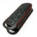 Coolbestda Hand Sewing Leather 4 Buttons Smart Key Fob Remote Cover Case Protector Keyless Entry Jacket Holder for Mazda 3 6 CX-7 CX-9 MX-5 Miata WAZXIT763SKE11A04