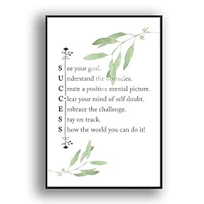 Framed Canvas Wall Art for Living Room, Bedroom Beautiful Quotes Canvas Prints for Modern Home Decoration Ready to Hang - 16"x24" inches