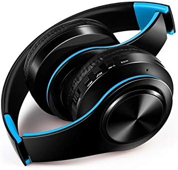 LWL House Tourya B7 Wireless Bluetooth Headset Foldable Headphone Adjustable Earphones with Microphone(Black Blue) Fashion (Color : Black Blue)