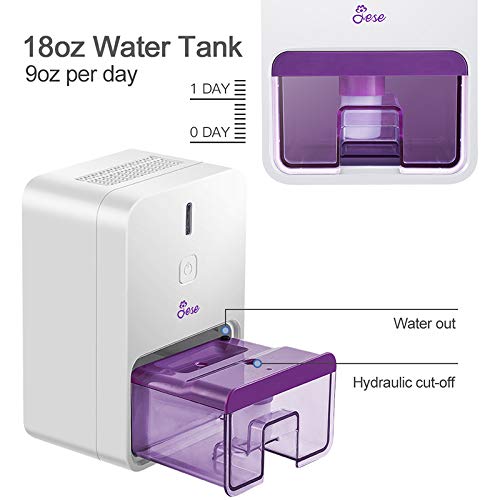 JESE Small Dehumidifier, Portable Dehumidifier for Bathroom 1800 Cubic Feet Electric Safe Dehumidifier for Bathroom, Bedroom, RV, Kitchen, Baby Room