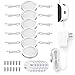 Ustellar Updated LED Under Cabinet Lighting Kit, 1020lm Under Counter Lights, Hand Wave Activated Puck Lights, DC 12V Kitchen Lighting, Closet Lights, 6000K Daylight White, Set of 6