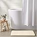 Amazon Basics Textured Memory Foam Bath Mat - Pack of 2, Small, Beige