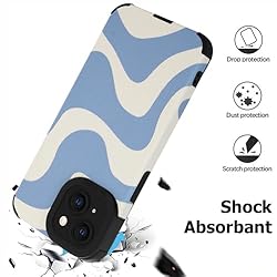 Wlxee Compatible iPhone 15 6.1 "2023 Wave Pattern