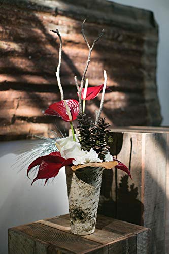 Rustic Birch Vase - 9" Birch Flower Vase - Farmhouse Decor - Bark Vase - Rustic Wedding - Wedding Decorations - Rustic Decorations - Party Decorations - Wood Vases