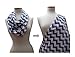 50/50 Cotton Poly Infinity Nursing / Breastfeeding Scarf (Stripes Black & Grey)