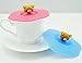 Rimobul 4 Pcs Leakproof Silicone Cup Lid Cover (Bear)