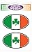 Irish Tricolor Shamrock Oval (2) Decal Vinyl Window Sticker