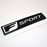 Matte Black F-Sport Logo ABS Badge Trunk Emblem OEM Long Size (Trunk)