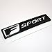 Matte Black F-Sport Logo ABS Badge Trunk Emblem OEM Long Size (Trunk)