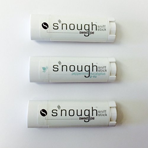 S'Nough Stick Sniff Stick 3 Pack Bundle (2 Coffee 1 Peppermint Eucalyptus)