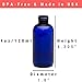 Newday Bottles, Plastic Bottles Cobalt Blue 4 Oz PET Boston Round Empty Refillable BPA Free with Hand Press Smooth Black Disc Flip Caps Tops Lids