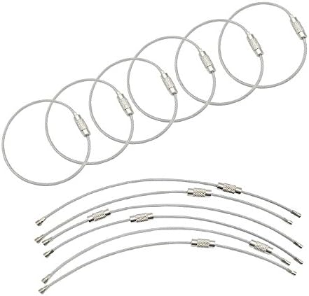 Vinyl Coated Metal Wire Keychain for Keys,Outdoor Hiking and Luggage Tags by Carryluxe(25 Pack)