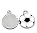 Housweety 20PCs Silver Tone Enamel Football Soccer Sport Charm Pendants 24x19mm(1