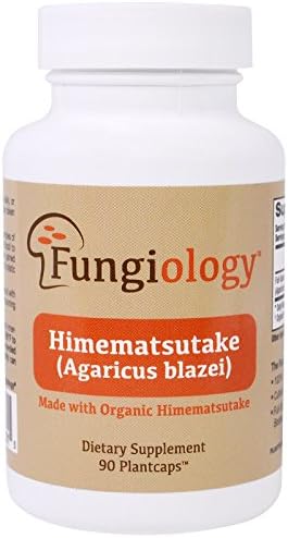 Fungiology Full-Spectrum Agaricus Blazei Himematsutake Certified Organic Cellular Support 90 Vegetarian Capsules