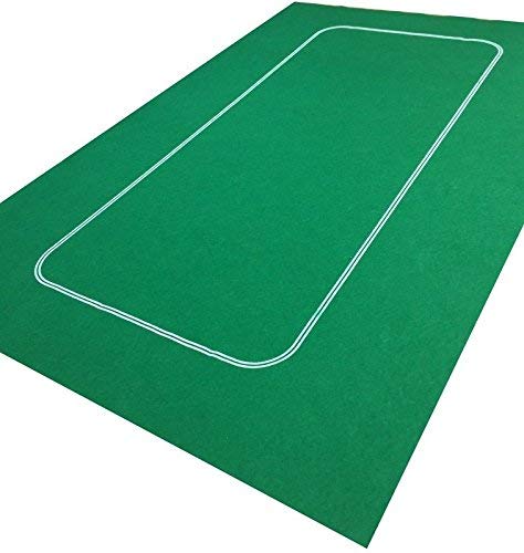 A GREEN TEXAS HOLDEM/POKER CASINO FELT BAIZE LAYOUT + POKER/PLAYING CARDS