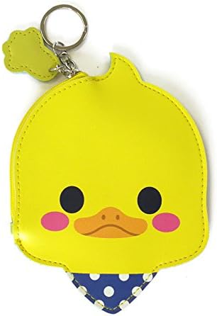 Duck Coin Pouch with Keychain, Samll Zippered PU Change Purse By REXSONN for Women, girls, Kids (duck)