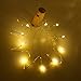 Sanniu Bottles Lights, 10 PacksCork Copper Starry Wine Bottle Fairy Lights for Bottle, Battery Operated Beer Bottle Lights Kit for Bedroom, Parties, Wedding, Decoration (2m/7.2ft Warm White)