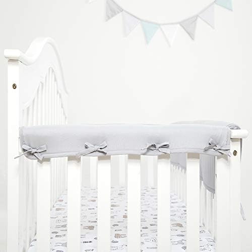 TILLYOU 2Pack Padded Baby Crib Rail Cover Protector Safe Teething