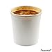 (Set of 100) 16 oz White Paper Soup Containers with Lids Combo Pack, Hot/Cold Disposable Pint Containers, Ice Cream/Frozen Yogurt Cups, Take Out/to-Go Deli Containers