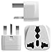 Universal Power Adapter Type G, Fosmon [CE Certified] USA to UK Hongkong International Travel Adapter Gounded Wall Converter - White (1 PCS)