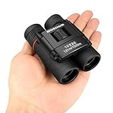SGODDE Mini Compact Binoculars, 10x22 Small Folding Binoculars with Wide Angle, High Powered Field,Waterproof Telescope for Adults & kids Outdoor Birding Camping Traveling Sightseeing Concert