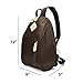 ECOSUSI Women Daypack Outdoor Sling Chest Bag Small Nylon Backpacks for College Girls Fashion Travel Bag, Brown
