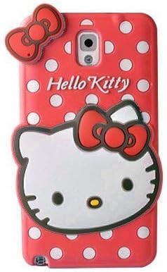 Galaxy Note 4 Case,Galaxy Note 4 Silicone Case,Tribe-Tiger Cartoon Hello Kitty Silicon Gel Rubber Case Cover Skin for Samsung Galaxy Note 4 2014 Model(Red Kitty)