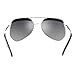 LianSan Designer Oversized Double Bridge Unisex Men Women Large Metal Driver Polarized Sunglasses 808 (silver frame black lenses)