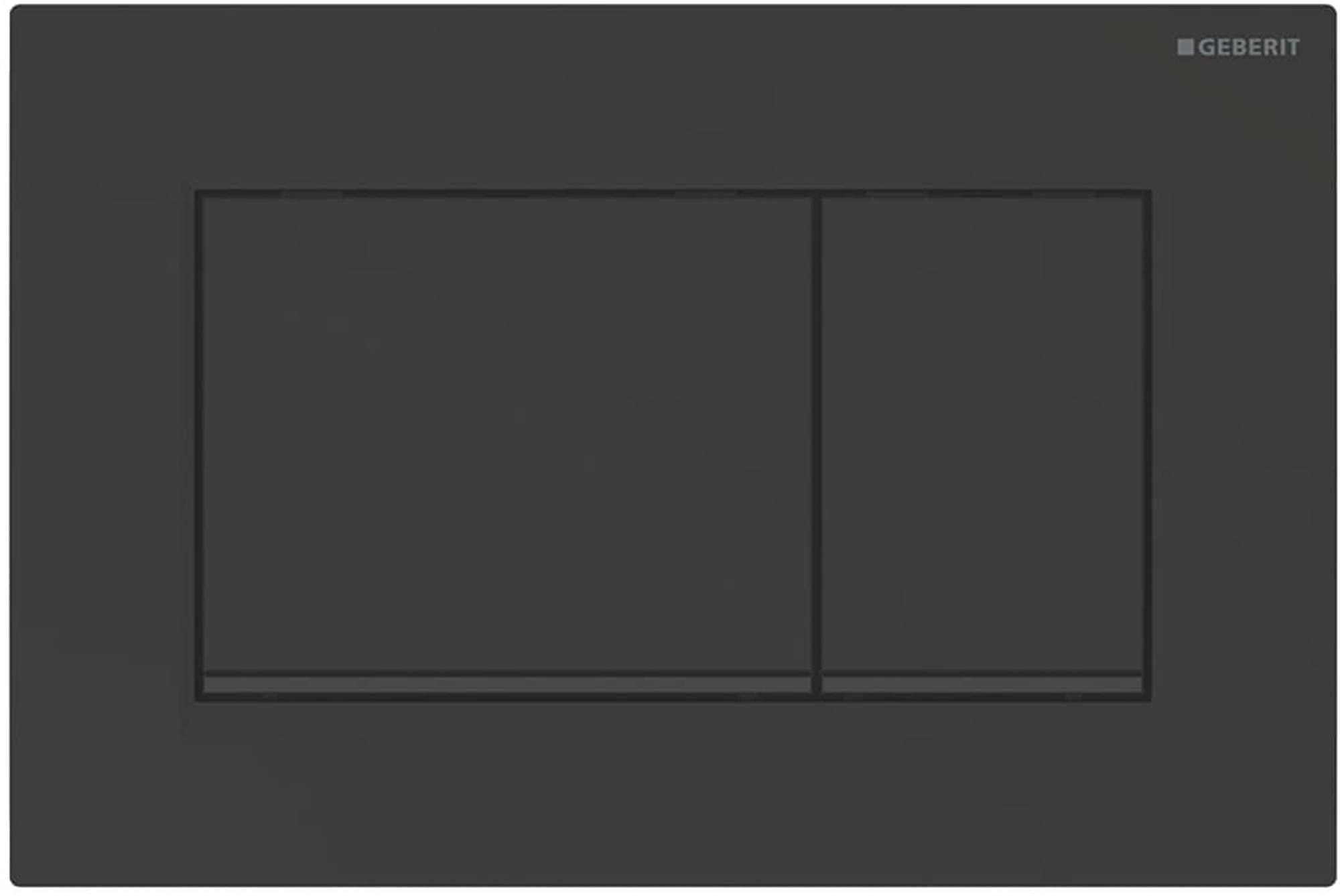 Geberit, Control Plate Sigma30 115.883.16.1, for 2 Quantities, matt Black, Black 115883161