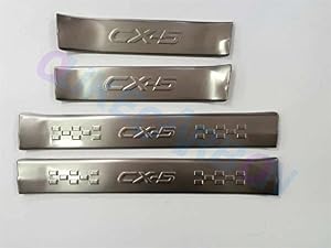 Image of OLIKE for Mazda CX-5 CX5 2013-2016 Door Sill Scuff Plate Guard Sills Protector Trim Inside