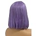 Lilac Bob Haircut 12inch Straight Human Hair Lace Front Wig Pre Plucked 13x4 Middle Part Frontal Bob Wigs for Black Women 180% Density Bleached Knots