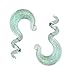 BodyJ4You Glass Hanger Tapers Kit 2 Pieces Glow in the Dark Glass Plugs 2G-14mm