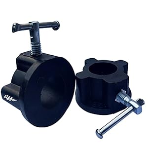 Liffo® Gym Bar Rod Locks Dumbbell Rod Locks (Black) Heavy Duty (4Piece)