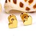 LUXU kisskids 316L Stainless Steel Heart Shaped Stud Earrings with Plug for Baby Girls 2 Colors