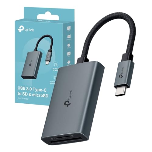 UA440C UHS-II Lettore di Schede SD/microSD 4.0, USB 3.0 Type-C Velocità fino a 5 Gbps, Lettura/Scrittura Simultanea, Compatibile con Mac OS, Windows, iPadOS, iOS, Android, Linux OS e Chrome OS