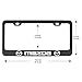 Fubai Auto Parts 2pcs Stainless Steel License for Mazda, Plate Frame with Screw Caps Cover Set, Matte Black
